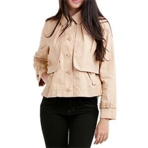 Juicy Couture Crop Trench-Golden Camel-M *NWT*
